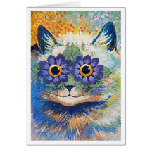 Flower Cat by Louis Wain Cards