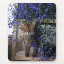 Flower Cat Mouse Pad