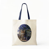 Flower Cat (oval) Tote Bag