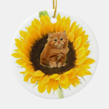 Flower Cats Artwork Christmas Ornament