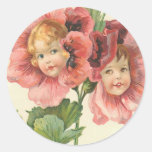 Flower Children Round Sticker