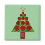 Flower Christmas magnets
