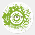 Flower Circle with Kanji for Courage Sticker