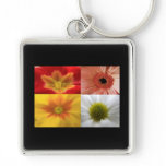 Flower Close-Up Collage Keychain