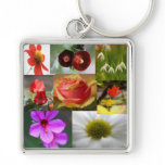 Flower Collage Keychain