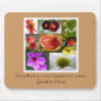 Flower Collage with Text Mousepad