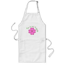 Flower Design - Live Love Laugh Apron
