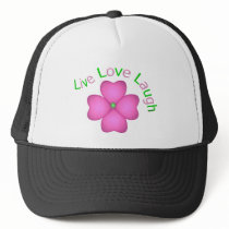 Flower Design - Live Love Laugh Hat