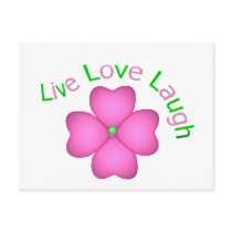Flower Design - Live Love Laugh Post Card