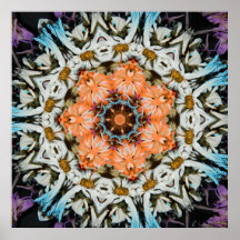 Flower Design with Orange Nov 2012 Posters