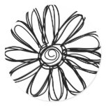Flower doodle stickers