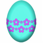 Flower Easter Egg (Blue) photo sculptures