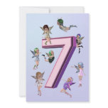 Flower fairies 7th Birthday Party invitation