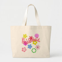 Flower Filled Bridesmaid Products Canvas Bags