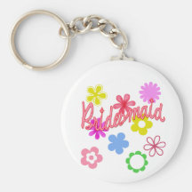 Flower Filled Bridesmaid Products Keychain