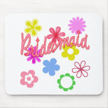 Flower Filled Bridesmaid Products Mousemat