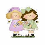 Flower Friends Girls photo sculptures