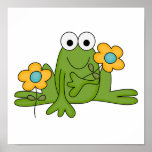 flower froggy frog posters