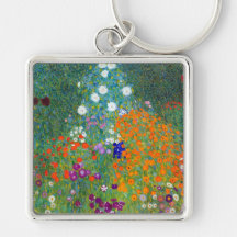 Flower Garden, Gustav Klimt Key Chain