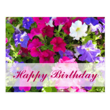 flower garden Happy Birthday Postcards
