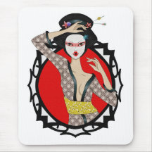 Flower Geisha Mousepad