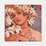 Flower Girl Art Nouveau Magnet