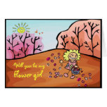 Flower Girl Attendant Invitation Card