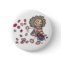 Flower Girl Button