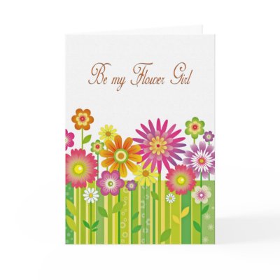 Flower Girl Request - Colourful Flowers in a Row by BridesToBe