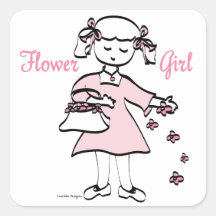 Flower Girl Stickers