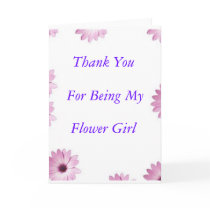 Flower Girl Thank You Card