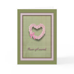 Flower girl wanted Heart of Pink Roses Greeting Cards
