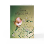 Flower girl Wedding Attendant Invitaiton Request Cards