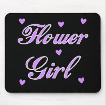 Flower Girl Wedding Hearts mousepads