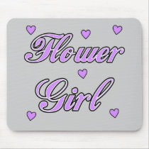 Flower Girl Wedding Hearts mousepads