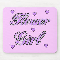 Flower Girl Wedding Hearts mousepads