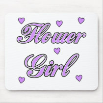 Flower Girl Wedding Hearts mousepads