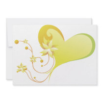 flower heart invitation