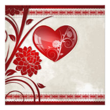 Flower Heart Personalized Invite