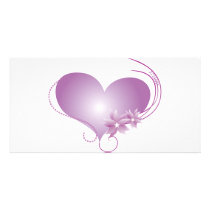 flower heart picture card