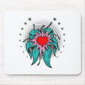 flower heart tattoo design mousepads