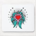 flower heart tattoo design mousepads