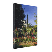 Flower in garden at Sainte Adresse by Claude Monet Gallery Wrapped Canvas