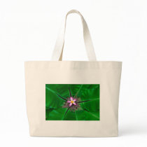 Flower inside canvas bag