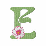 Flower Letter E embroidered shirts