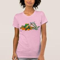 Flower Lilypad Frog Dragonfly t-shirts