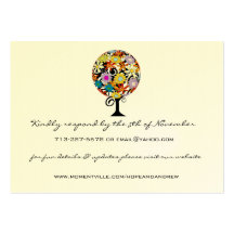 Flower Love Tree Response and Website Cards Business Cards