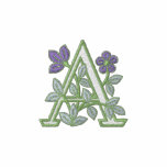 Flower Monogram Initial A embroidered shirts
