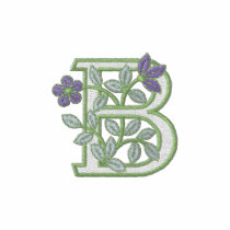 Flower Monogram Initial B Embroidered Shirt