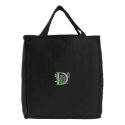 Flower Monogram Initial D embroidered bags
